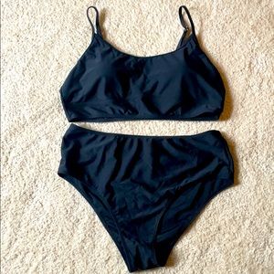 Cute black high waisted bikini